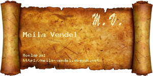 Meila Vendel névjegykártya
